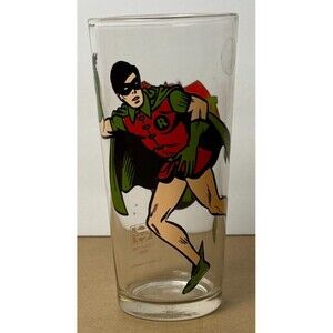 Vintage 70s Robin Pepsi Collector Series DC Comics TV Glass 1978 Promo USA‎ Made